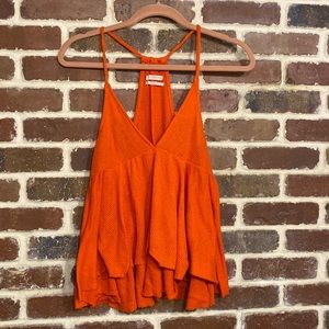 Urban Outfitters orange tank top with flow small